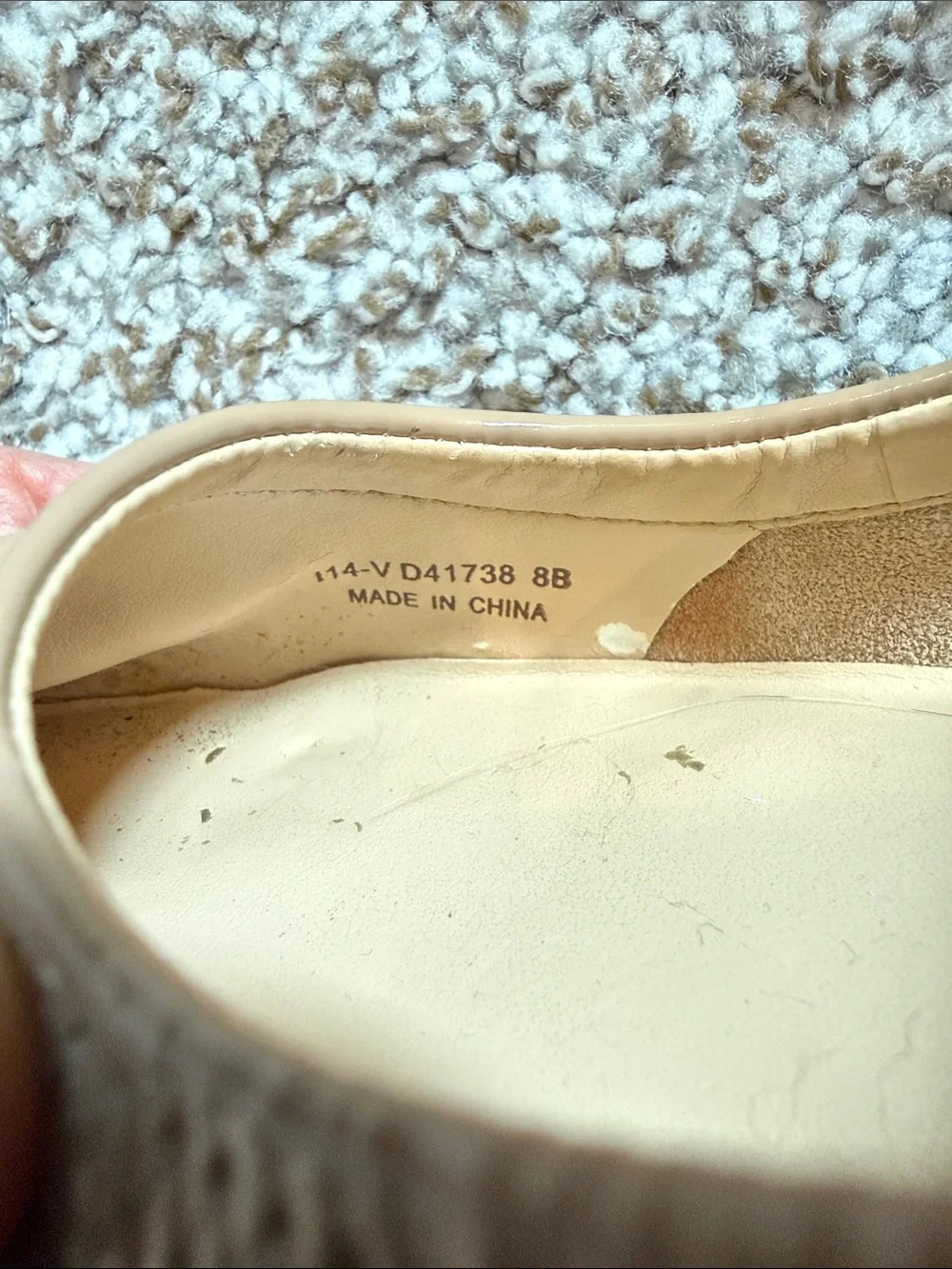 Cole Haan Nude Beige Leather Wedge Pumps 8